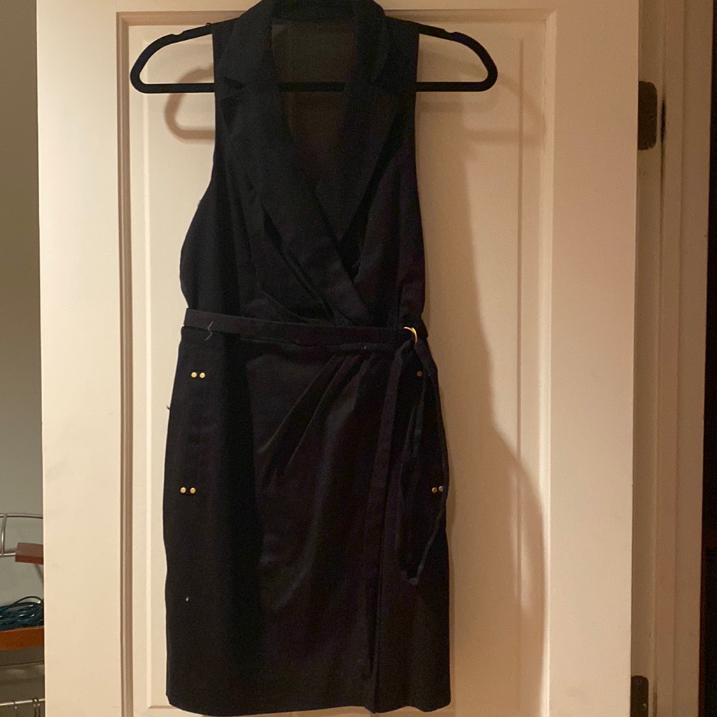 Nwot. Black Blazer Style Mini Dress. Never Worn.